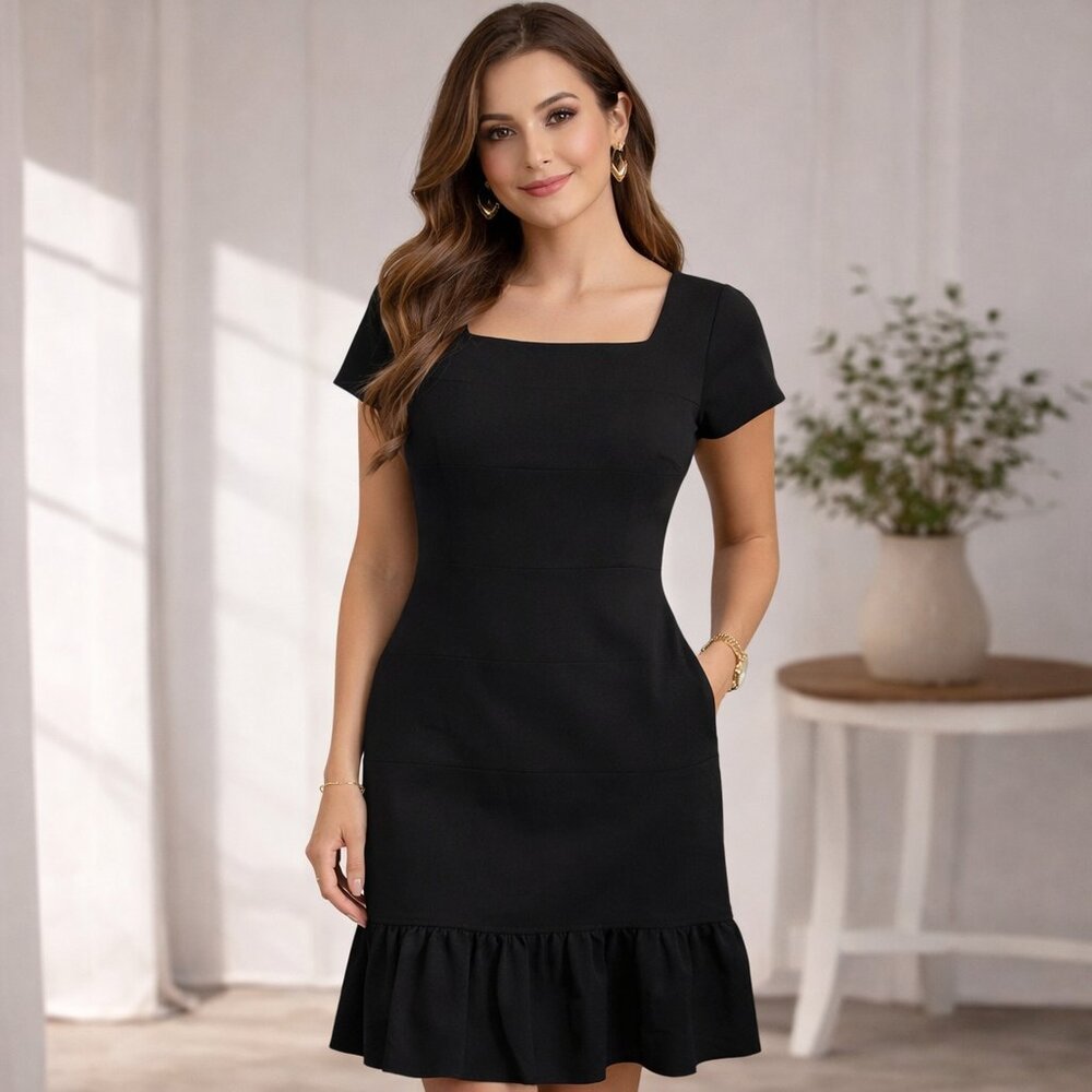 White House Black Market Dress Size 6 Black